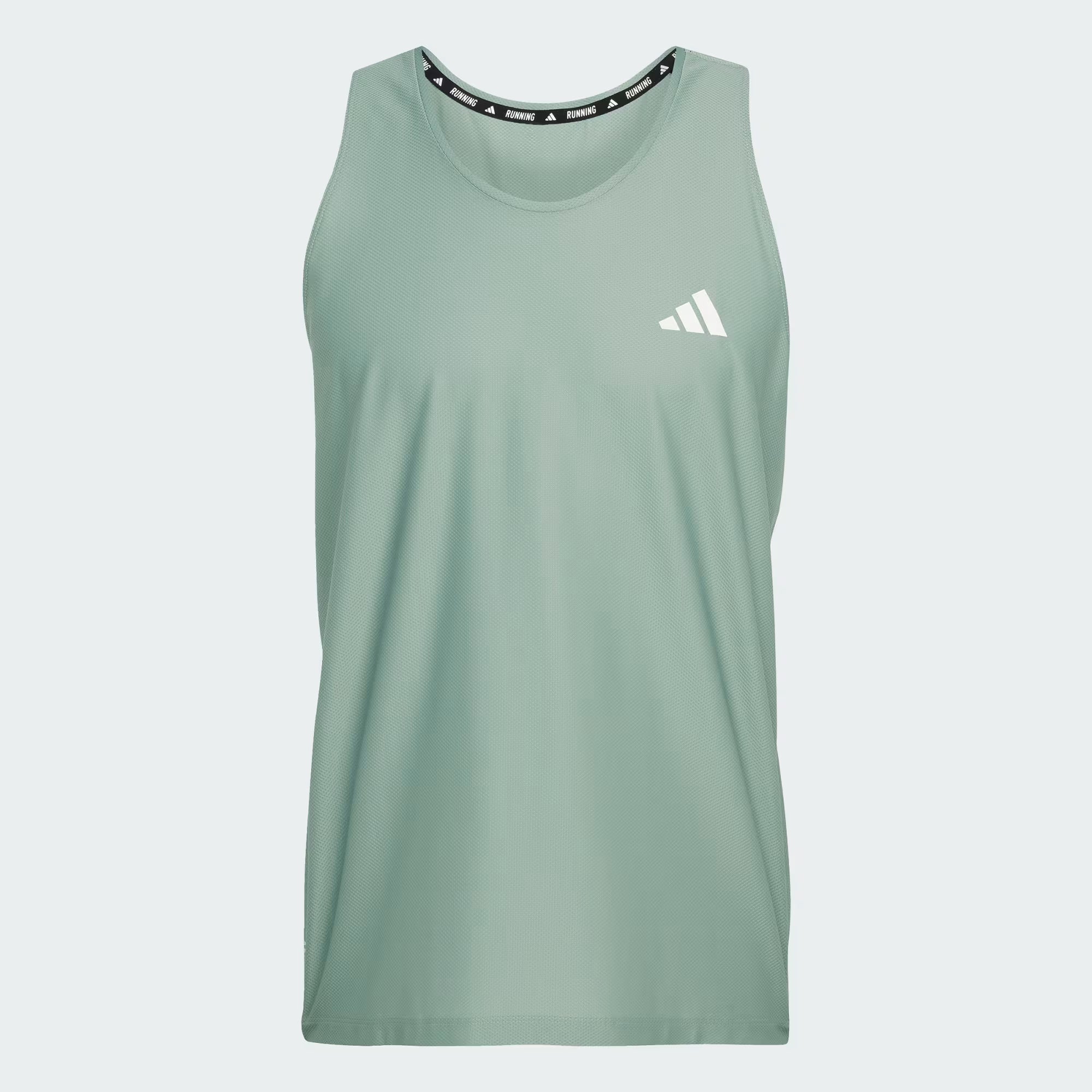 Adidas Own The Run Men's Running Tank Top - Silver Green