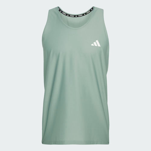 Adidas Own The Run Men's Running Tank Top - Silver Green