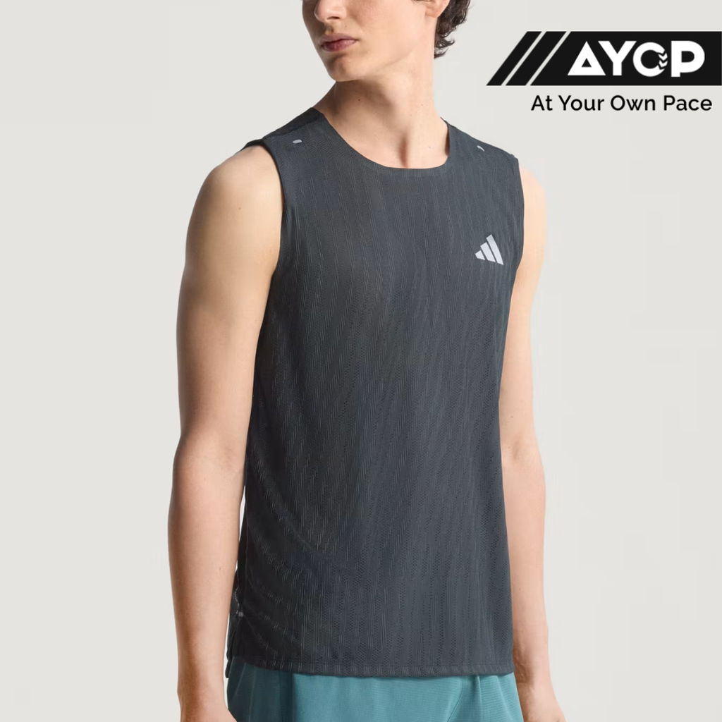 Adidas Adi365 Climacool+ Men's Running Tank Top - Black/Grey Six