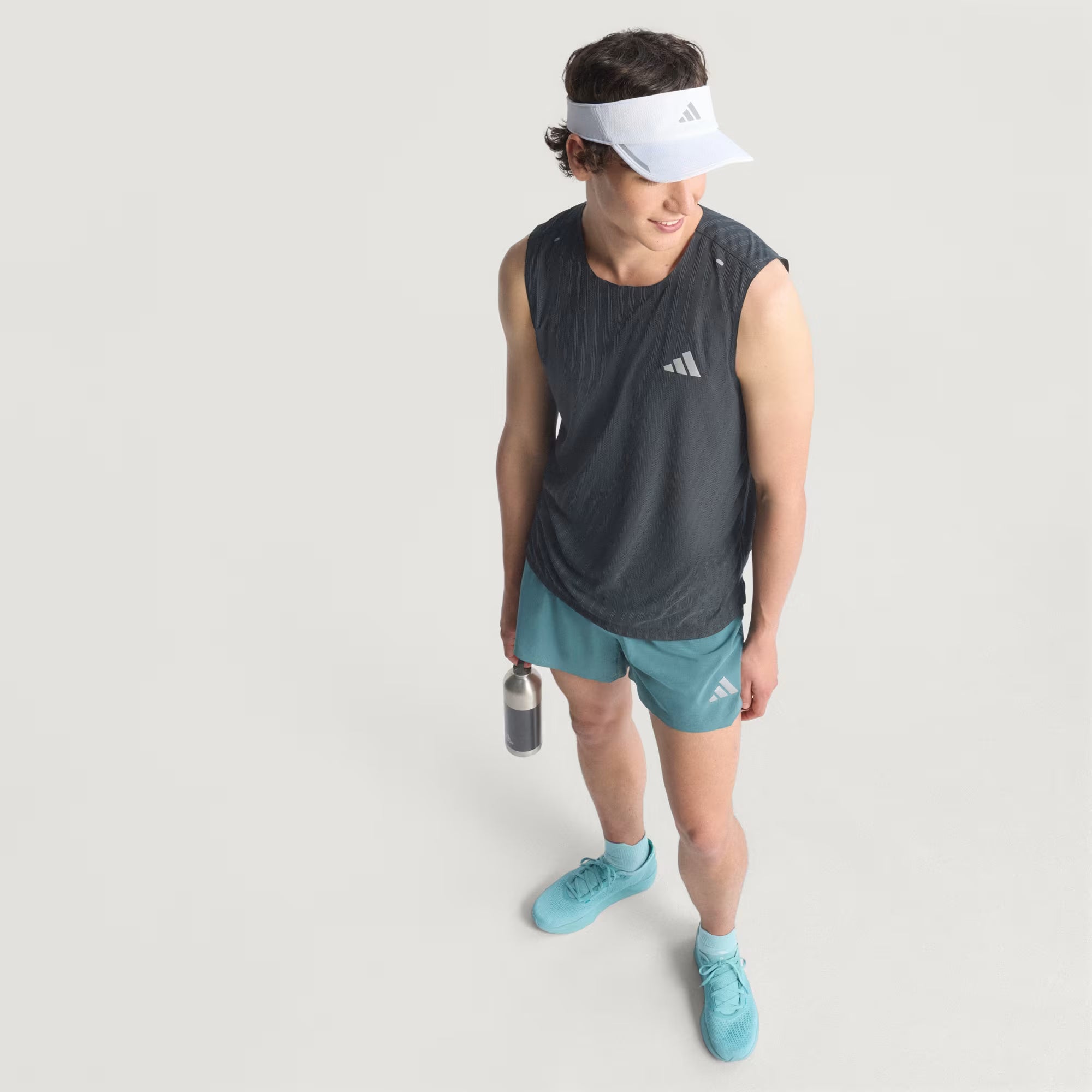 Adidas Adi365 Climacool+ Men's Running Tank Top - Black/Grey Six