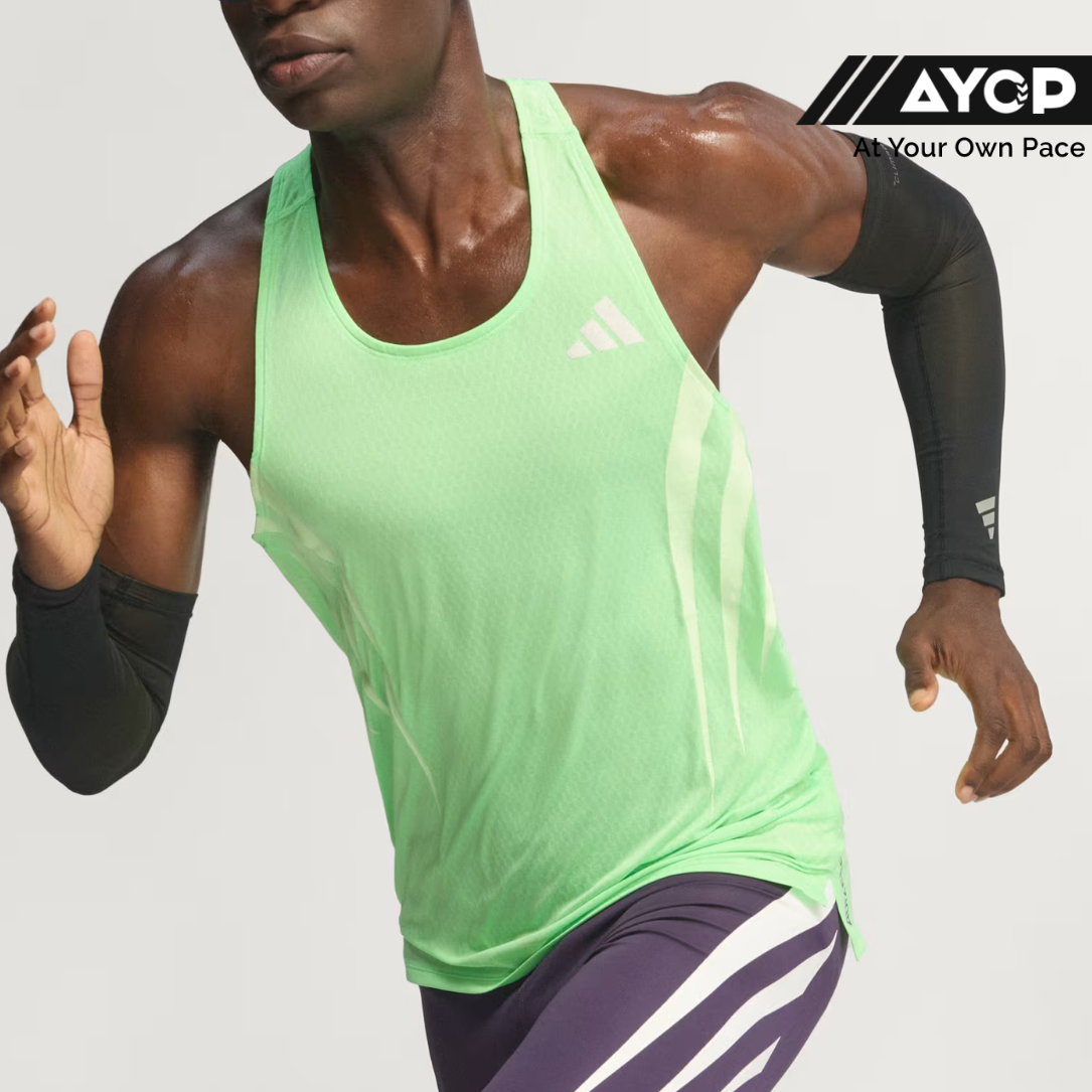 Adidas Adizero NYX Kaos Lari Pria - Lime Burst