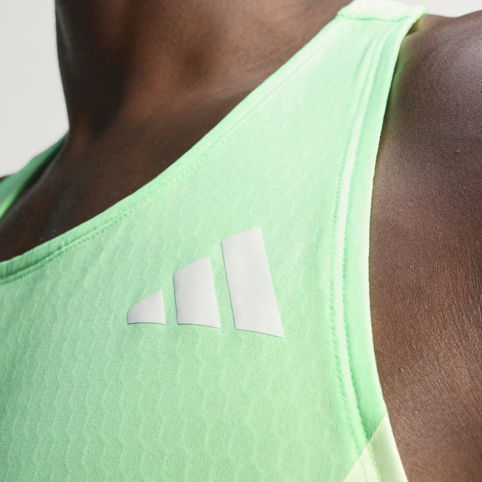 Adidas Adizero NYX Men's Running Singlet - Lime Burst