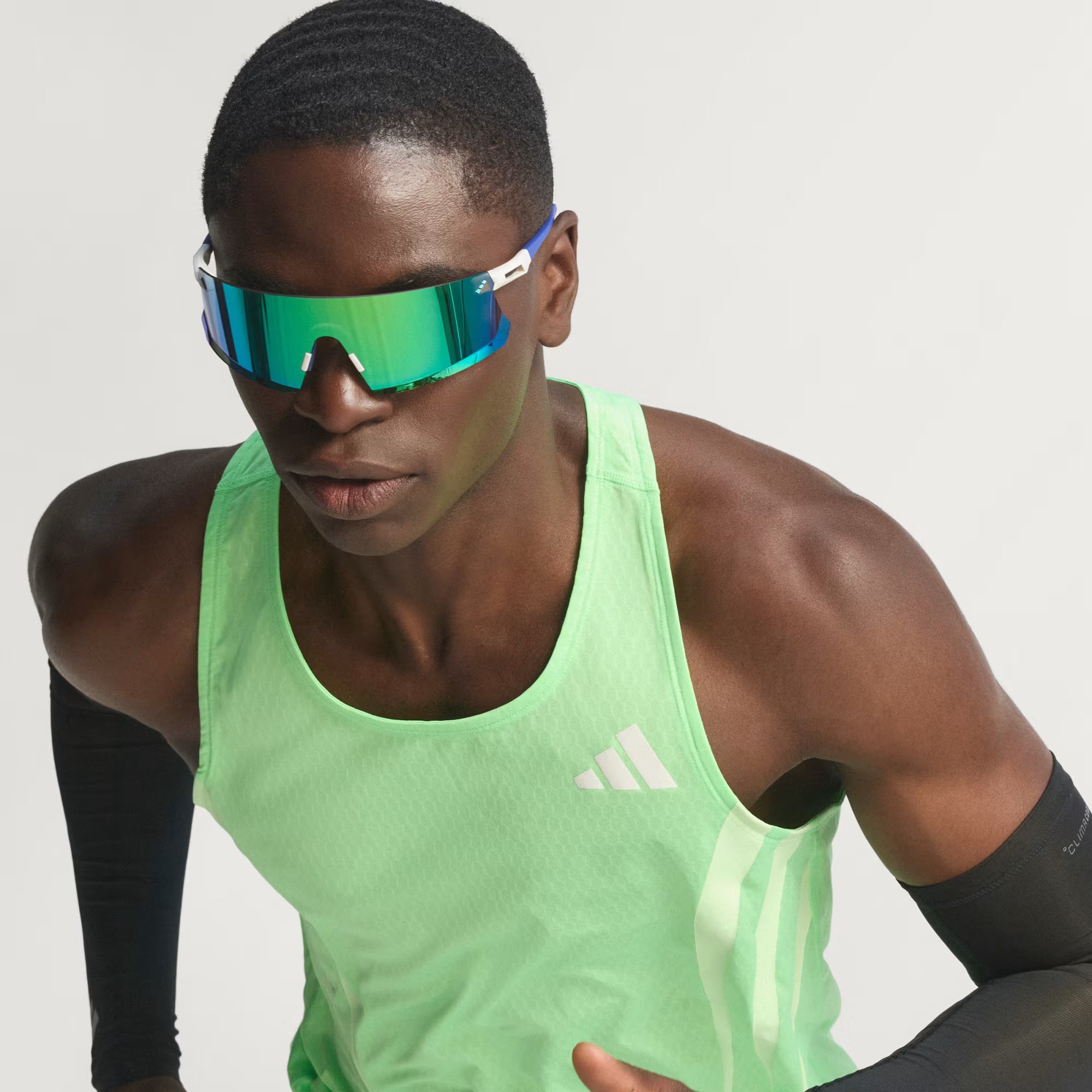 Adidas Adizero NYX Men's Running Singlet - Lime Burst