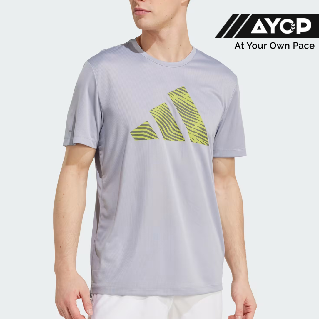 Adidas Adi365 Essential Brand Love Men's Running T-Shirt - Hello Silver