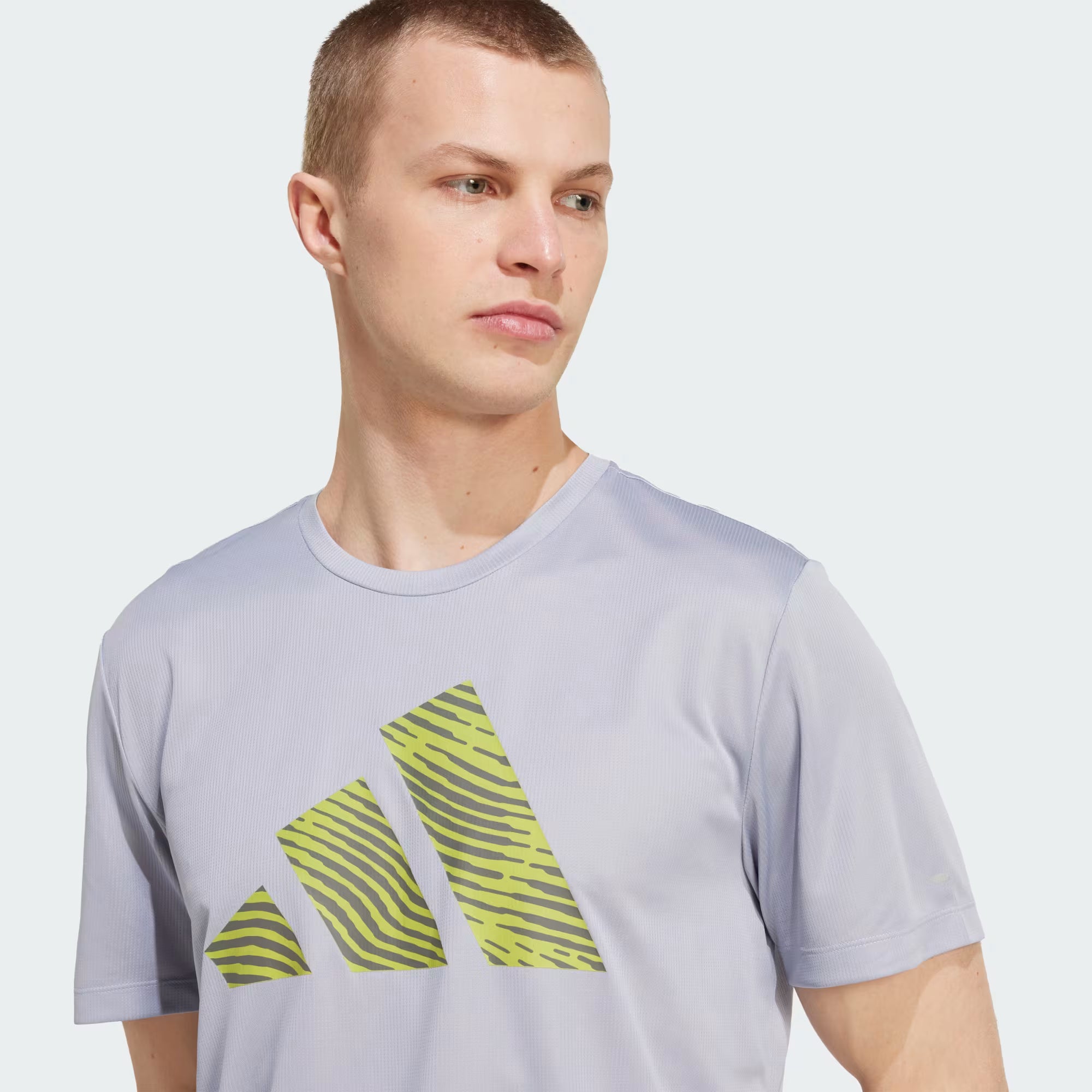 Adidas Adi365 Essential Brand Love Men's Running T-Shirt - Hello Silver