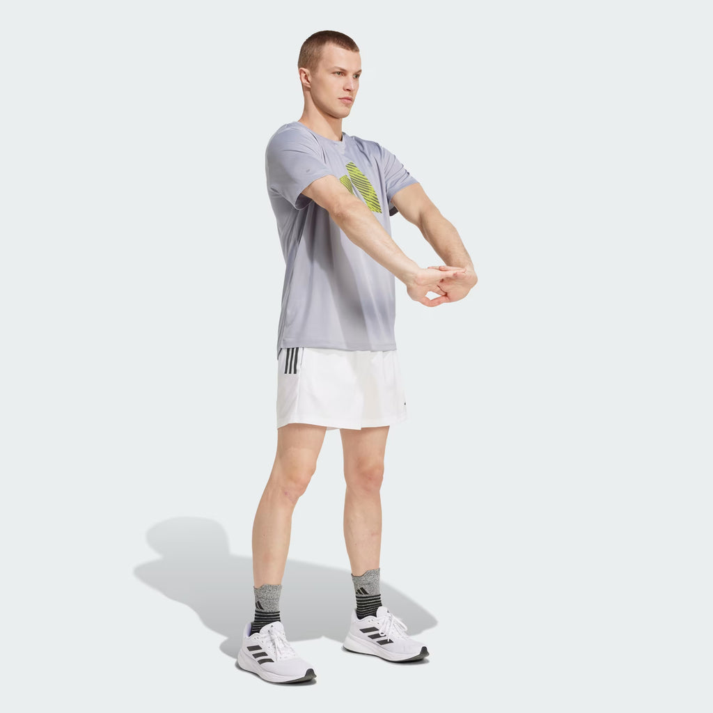 Adidas Adi365 Essential Brand Love Men's Running T-Shirt - Hello Silver