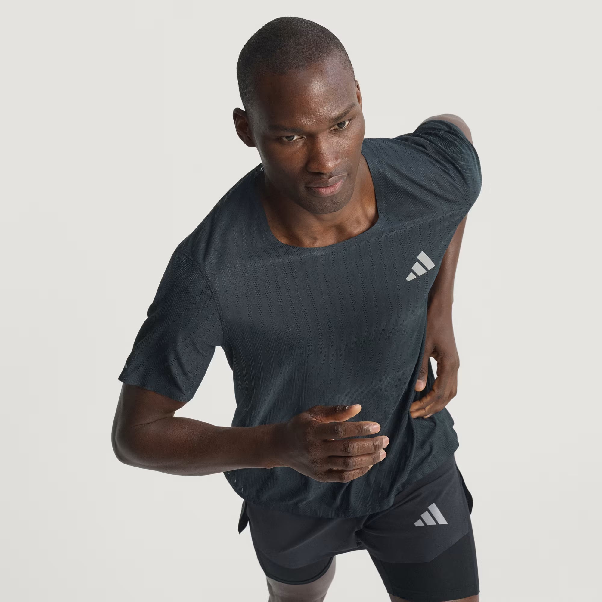 Adidas Adi365 Climacool+ Men's Running T-Shirt - Black/Grey Six