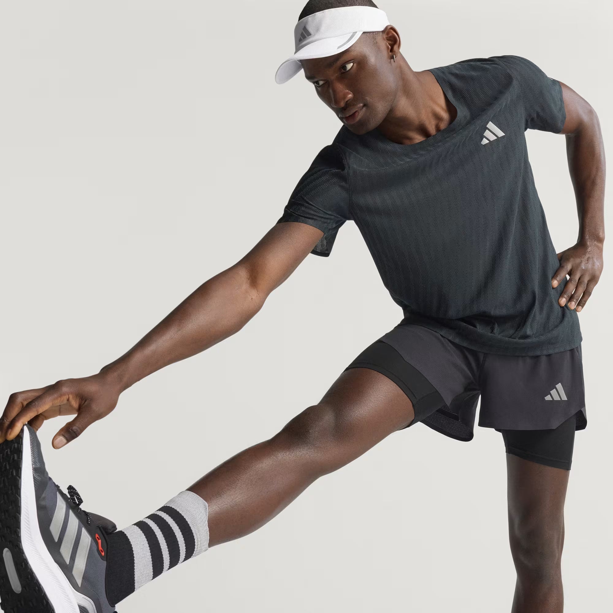 Adidas Adi365 Climacool+ Men's Running T-Shirt - Black/Grey Six