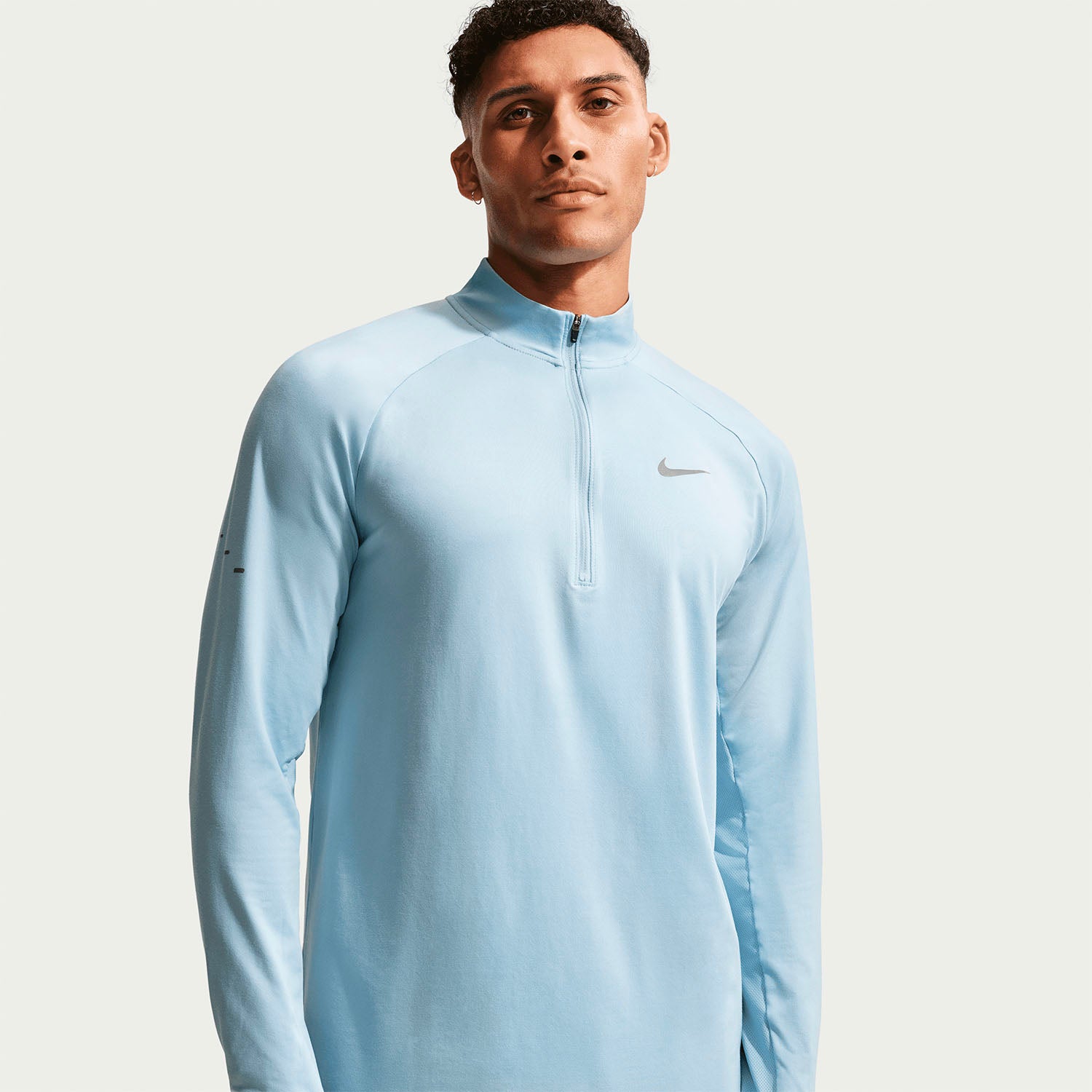Nike Dri-FIT Stride 1/4 Zip Men's Running Jacket - Light Armory Blue