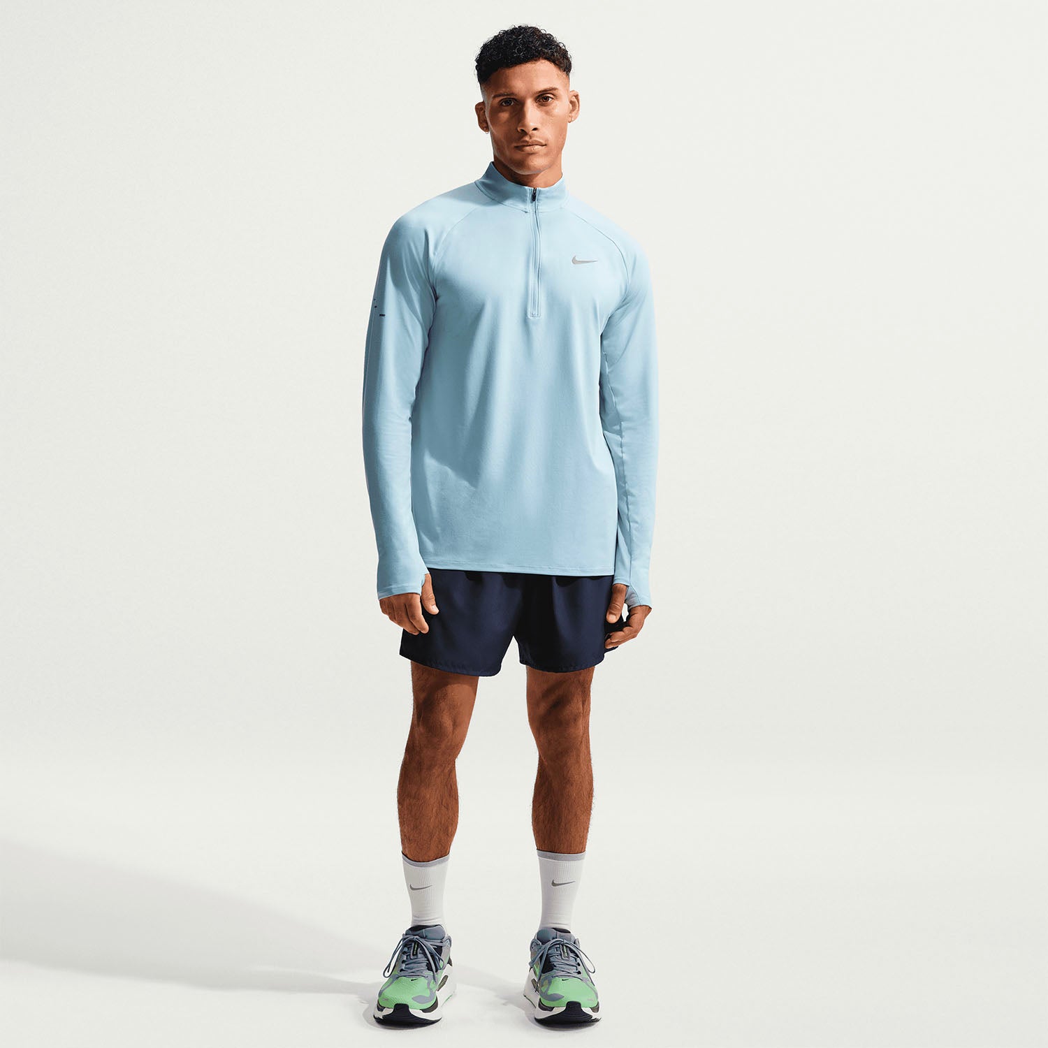 Nike Dri-FIT Stride 1/4 Zip Men's Running Jacket - Light Armory Blue