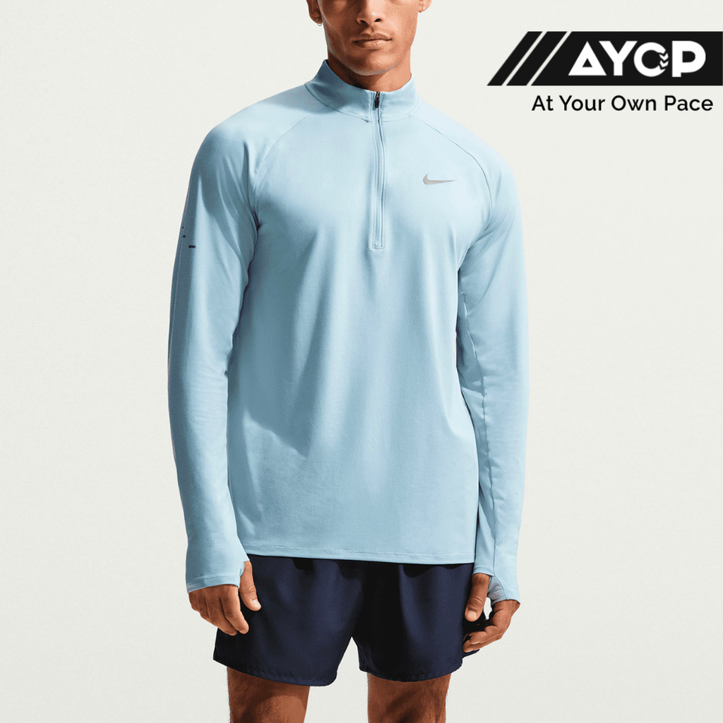 Nike Dri-FIT Stride 1/4 Zip Men's Running Jacket - Light Armory Blue