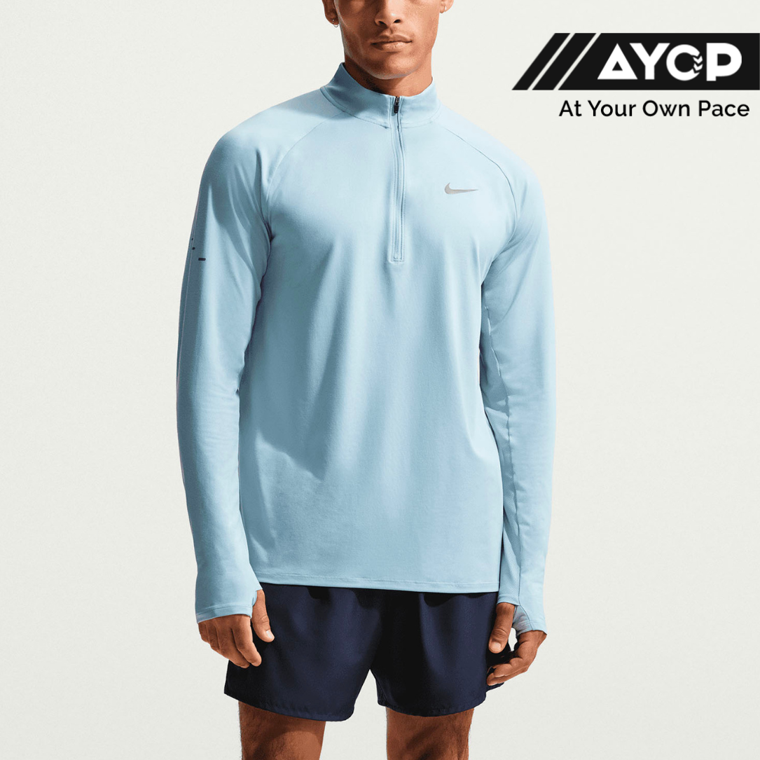 Nike Dri-FIT Stride 1/4 Zip Men's Running Jacket - Light Armory Blue