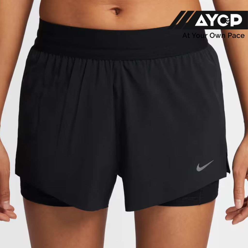 Nike Dri-FIT Swift Mid-Rise 2-in-1 Women's Running Shorts - Black