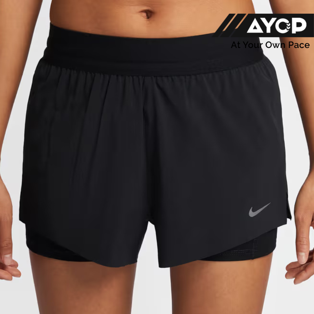 Nike Dri-FIT Swift Mid-Rise 2-in-1 Women's Running Shorts - Black