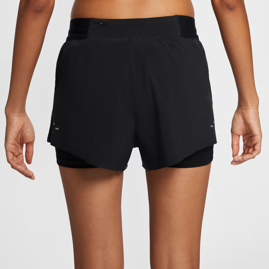 Nike Dri-FIT Swift Mid-Rise 2-in-1 Women's Running Shorts - Black