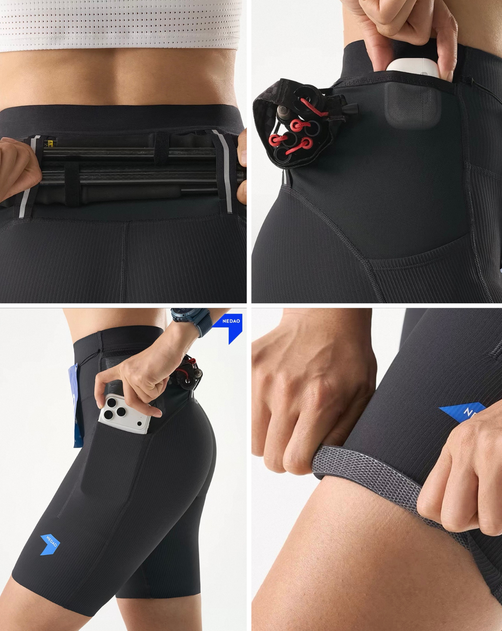 Nedao VelocityX Pro Trail 7-inch Women's Running Tights - Black