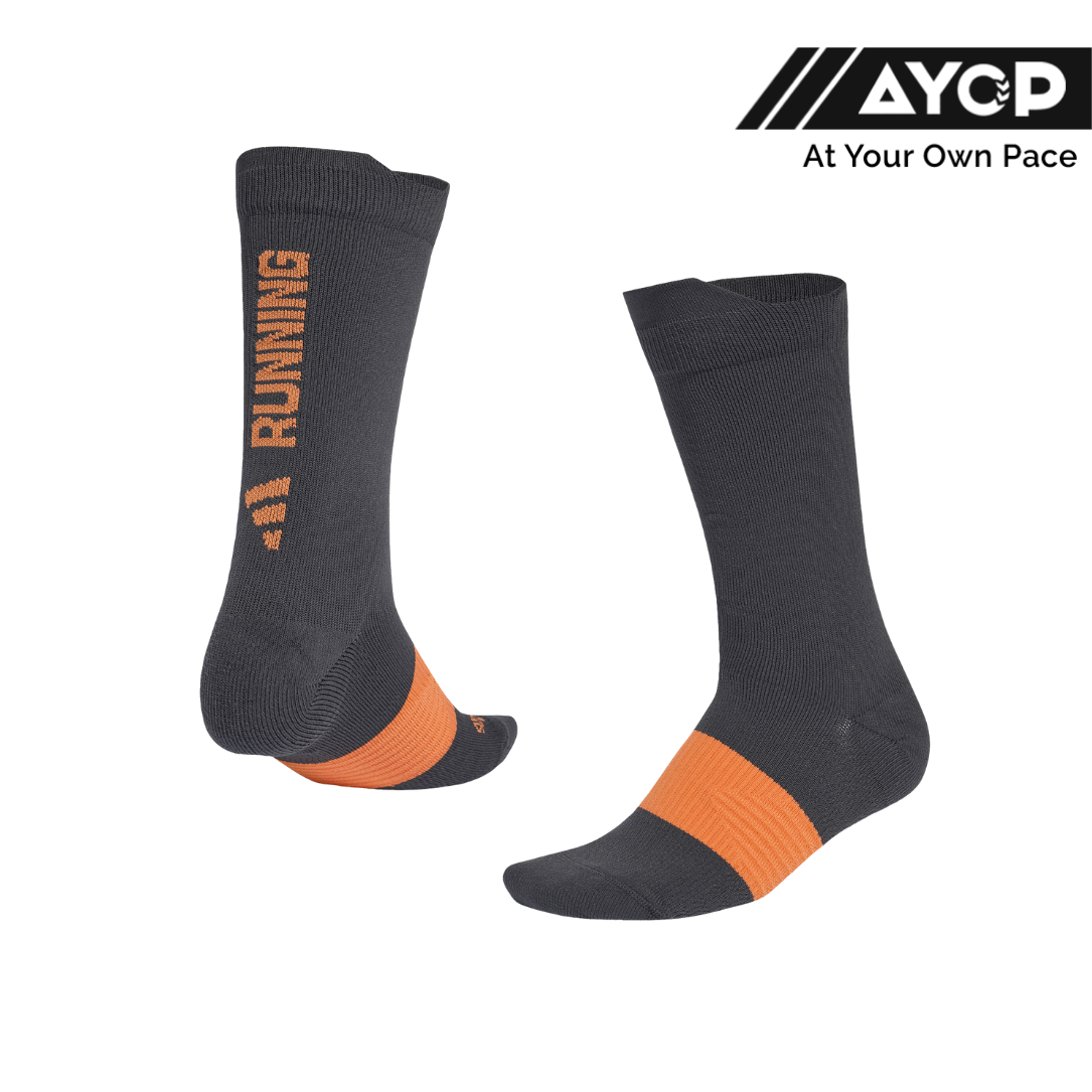 (1 Pair) Adidas Running RunxGraphic Socks - Dusky Orange