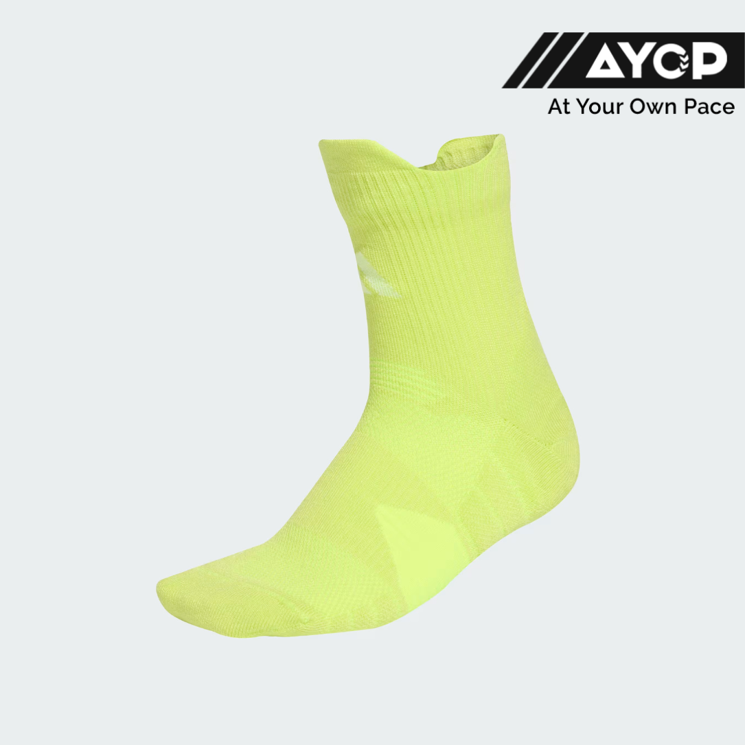 (1 Pasang) Kaos Kaki Lari Adidas RunxCushioned - Kuning Solar