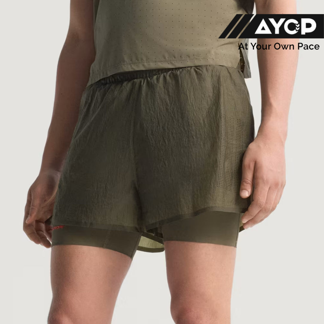 Adidas Koumori adi365 2-in-1 5-inch Men’s Running Shorts - Olive Strata