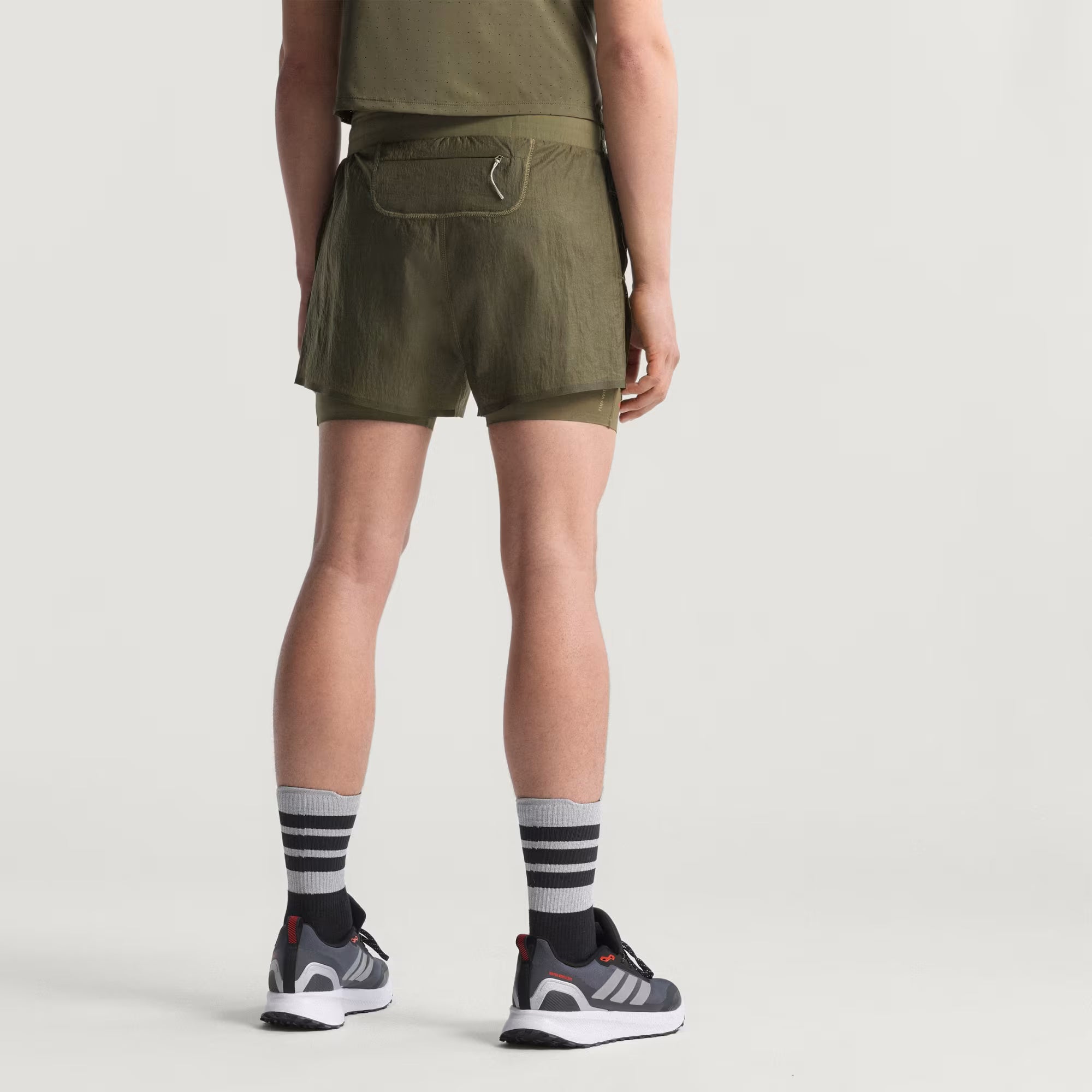 Adidas Koumori adi365 2-in-1 5-inch Men’s Running Shorts - Olive Strata