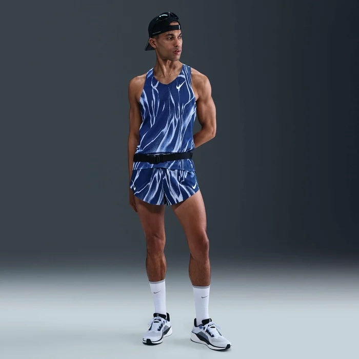 Nike Dri-FIT ADV Aeroswift Men's Running Singlet - Coastal Blue/White