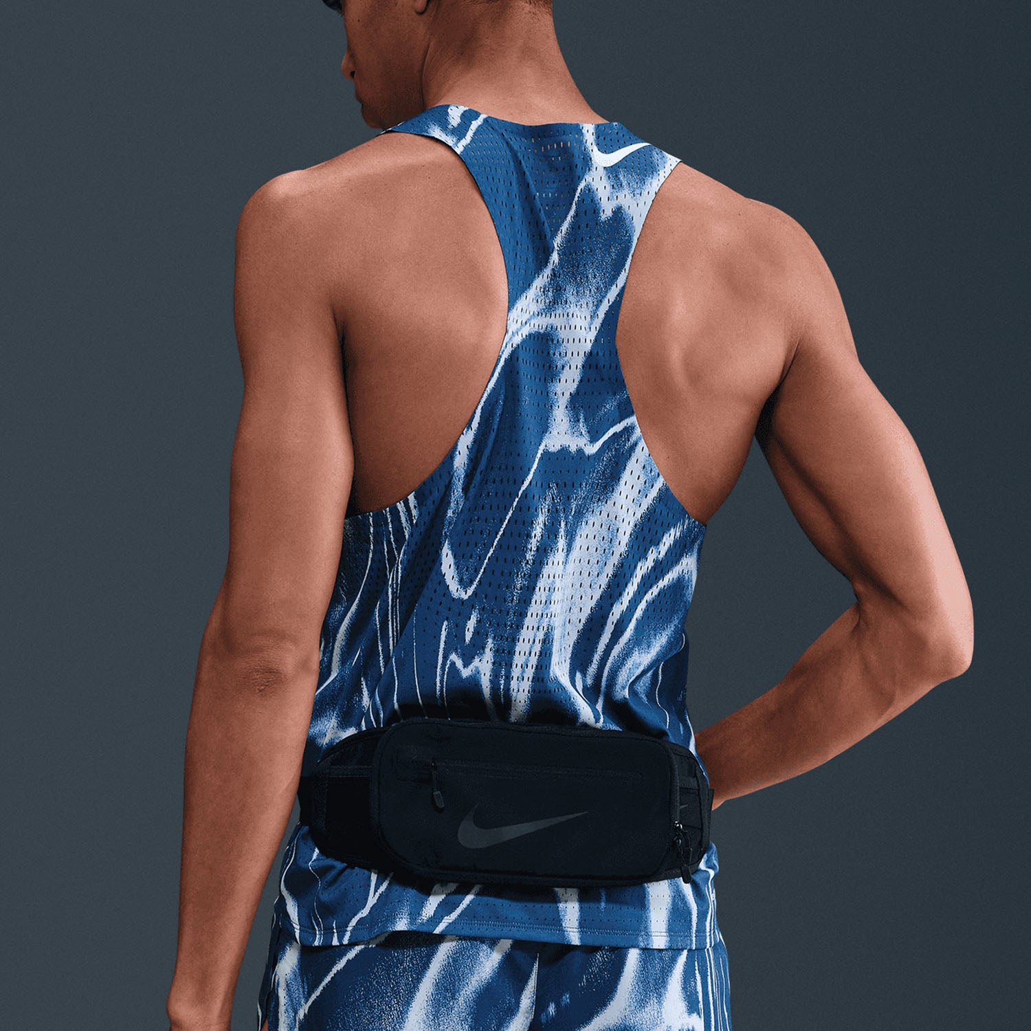 Nike Dri-FIT ADV Aeroswift Men's Running Singlet - Coastal Blue/White