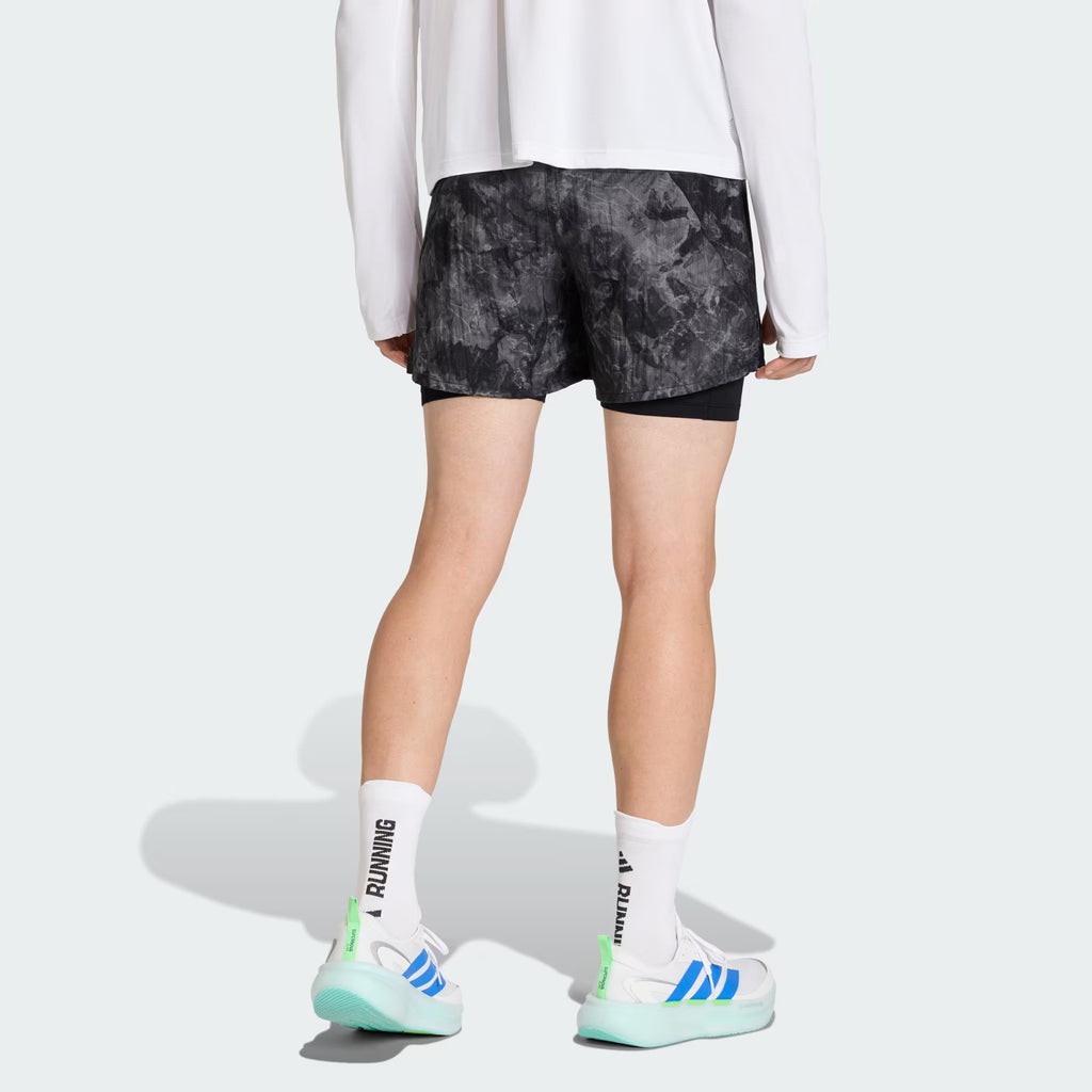 Adidas Adi365 Spray Dye 2-in-1 Men's Running Shorts - Grey Four