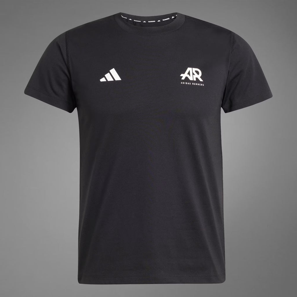 UNISEX Adidas Runner Short Sleeve Tee - Black