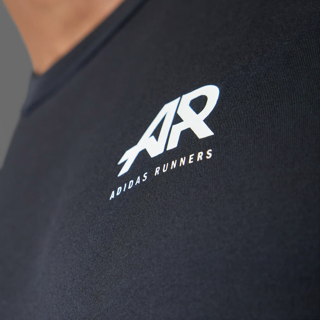 UNISEX Adidas Runner Short Sleeve Tee - Black