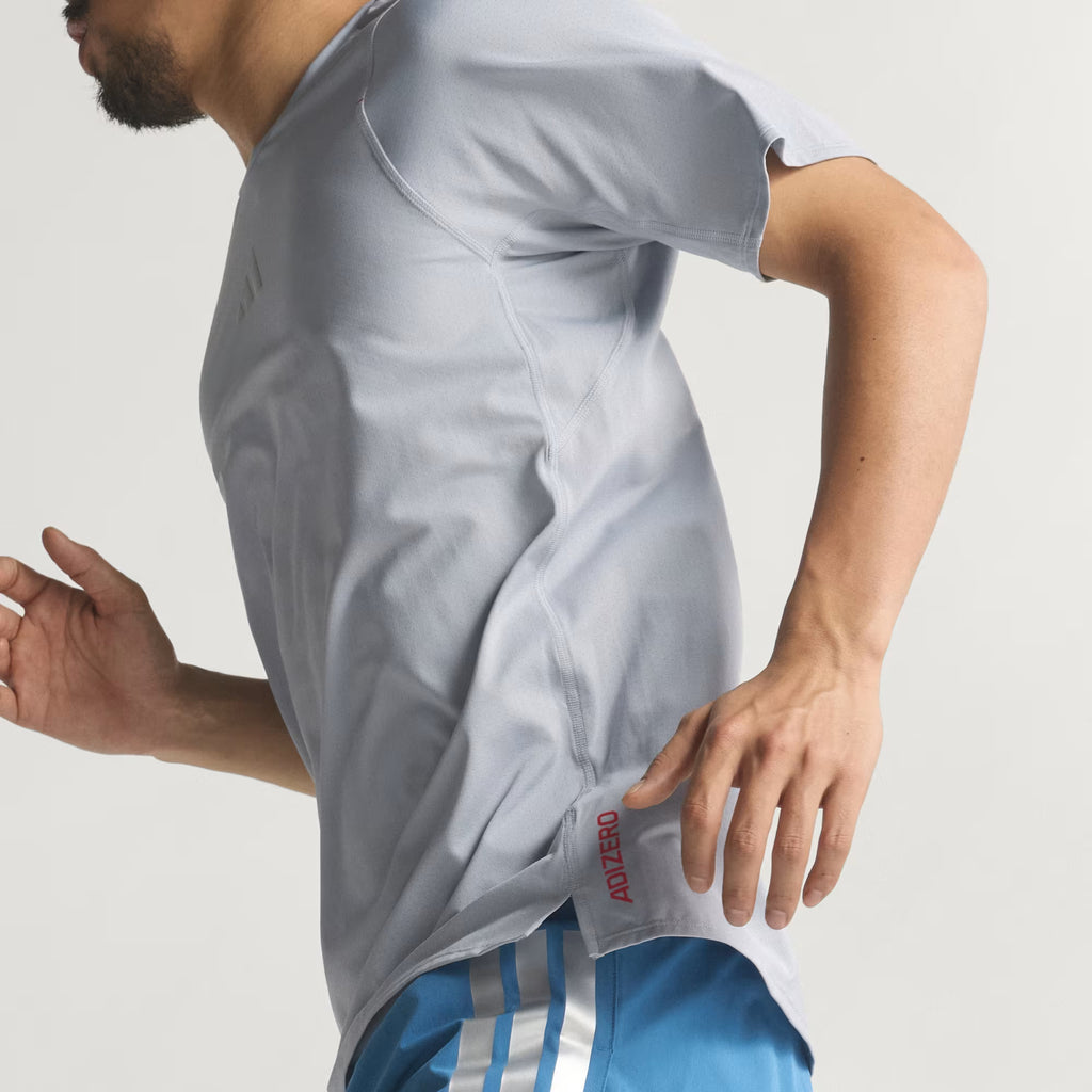 Adidas Adizero Ekiden Men's Running T-Shirt - Halo Silver