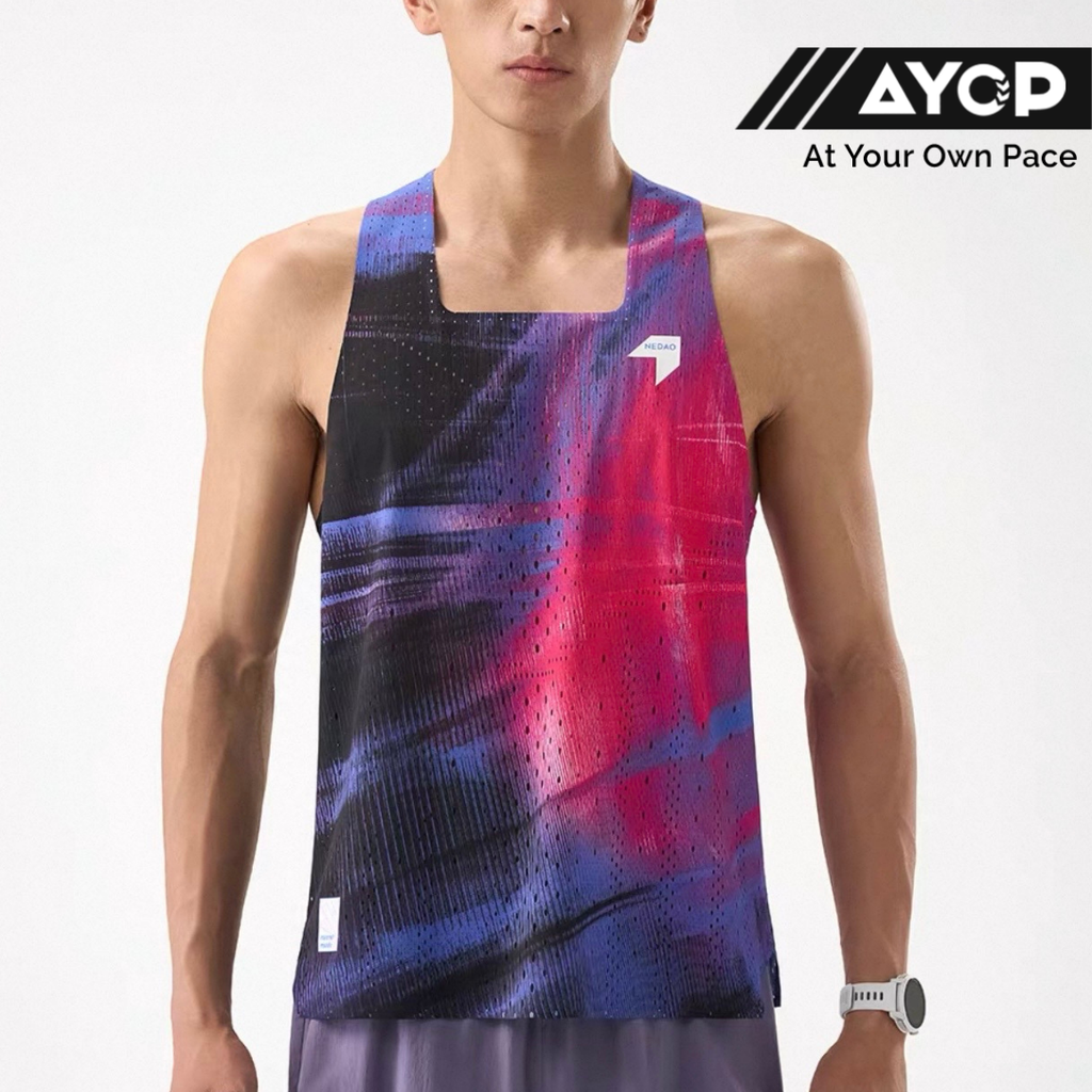 Nedao Qiflow Vortex Running Singlet - Fluorescent Purple