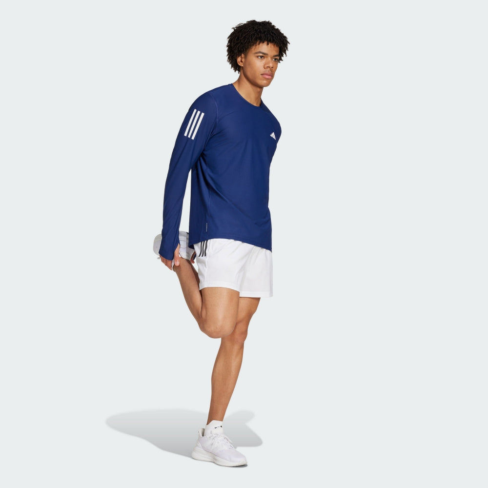 Adidas Own The Run Long Sleeve Men's Running Tee - Dark Blue