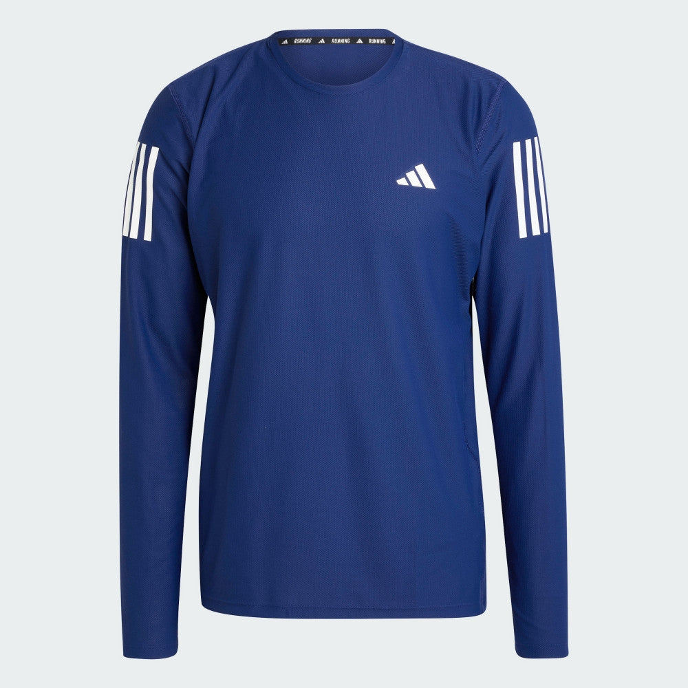 Adidas Own The Run Long Sleeve Men's Running Tee - Dark Blue