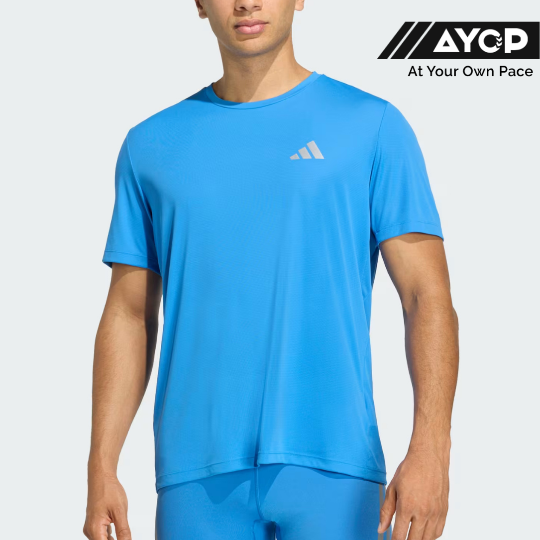 Adidas Kaos Lari Pria Adi365 Essentials - Biru Terang