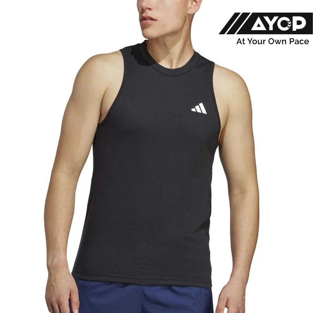 Adidas Train Feelready Essentials Tank Top Lari Pria - Hitam