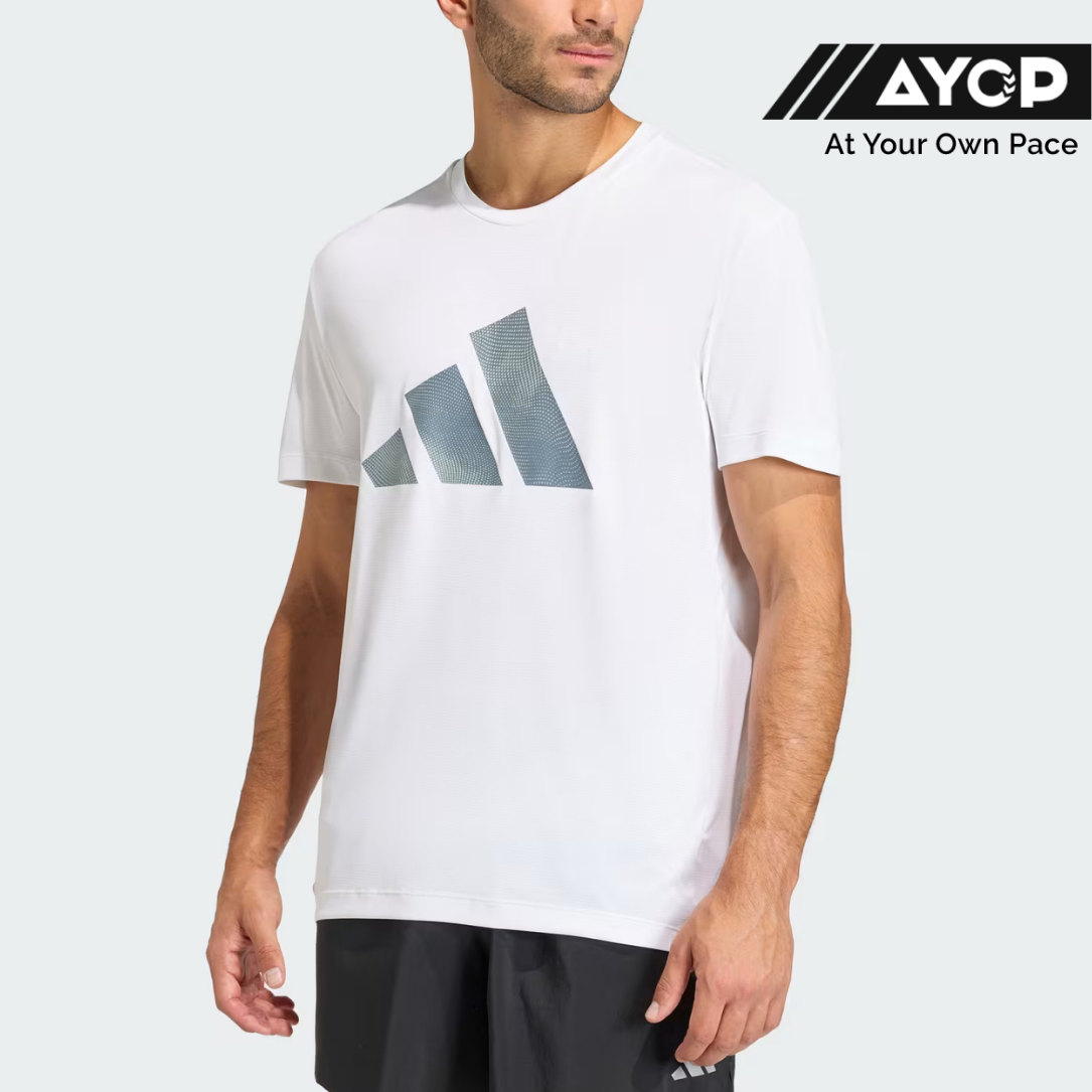 Kaos Lari Pria Adidas Adi365 Essentials Brand Love - Putih