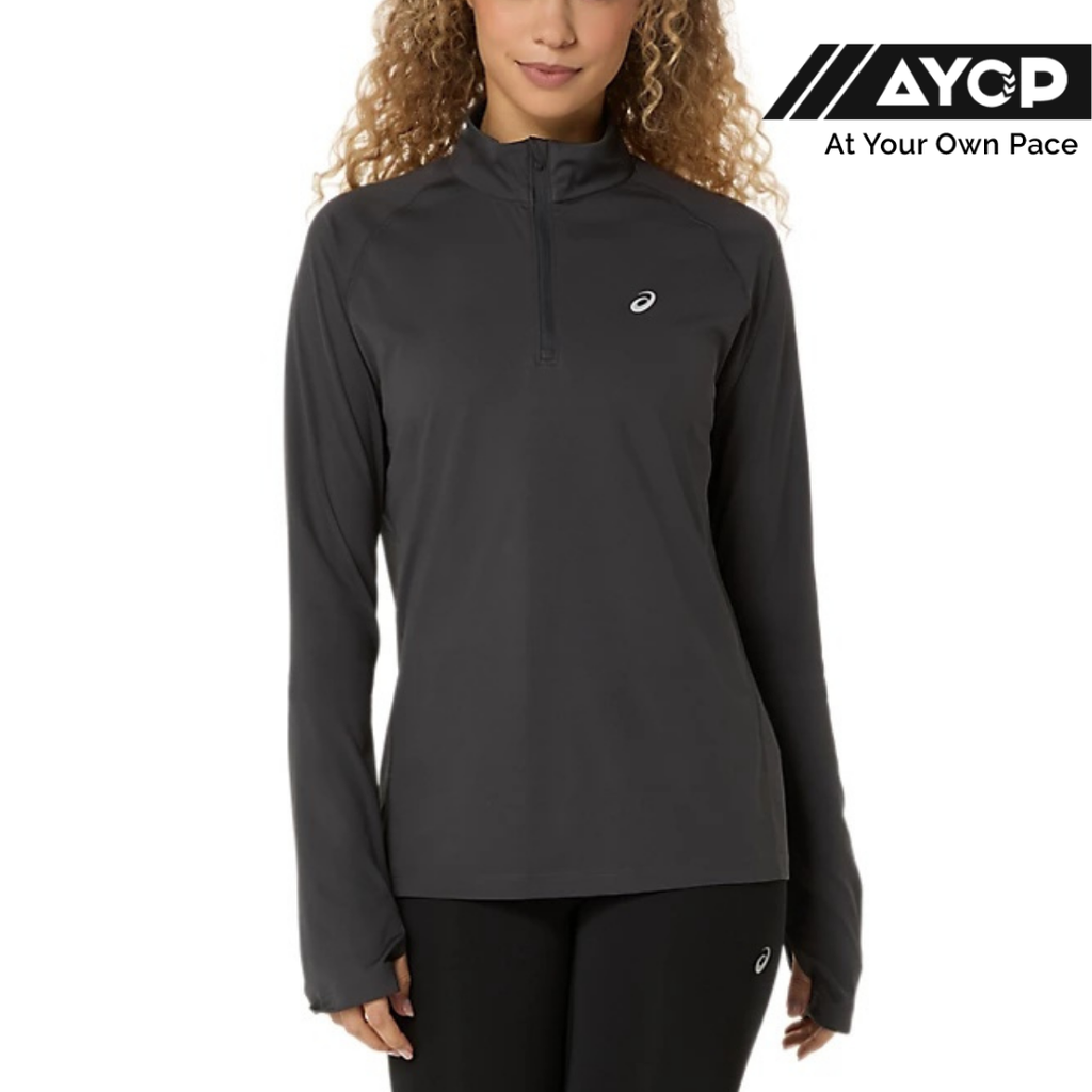 Asics Sport Long Sleeve 1/2 Zip Women's Running Top - Graphite Grey