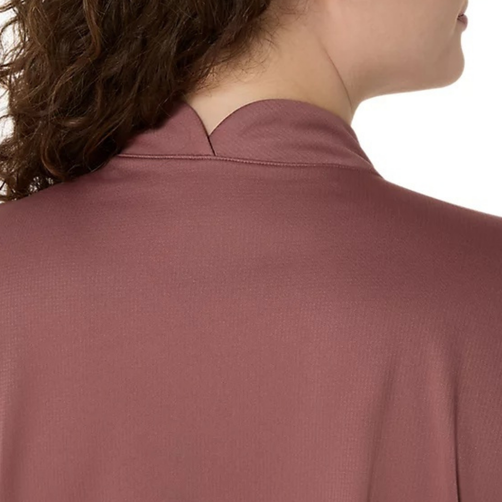 Asics Icon 1/2 Zip Long Sleeve Women's Running Tops - Rubble Red