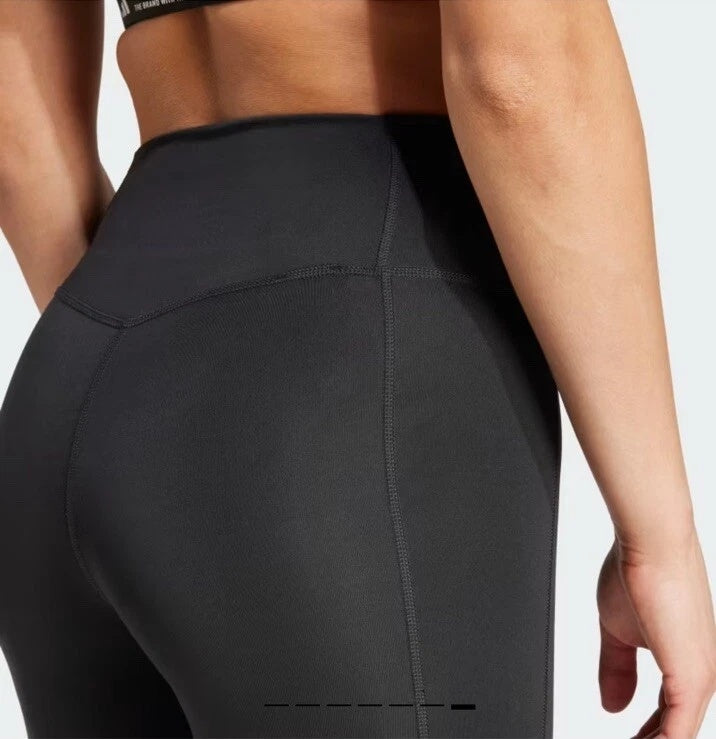 Adidas Optime Essentials Stash Pocket Full-Length Women's Running Leggings - Black