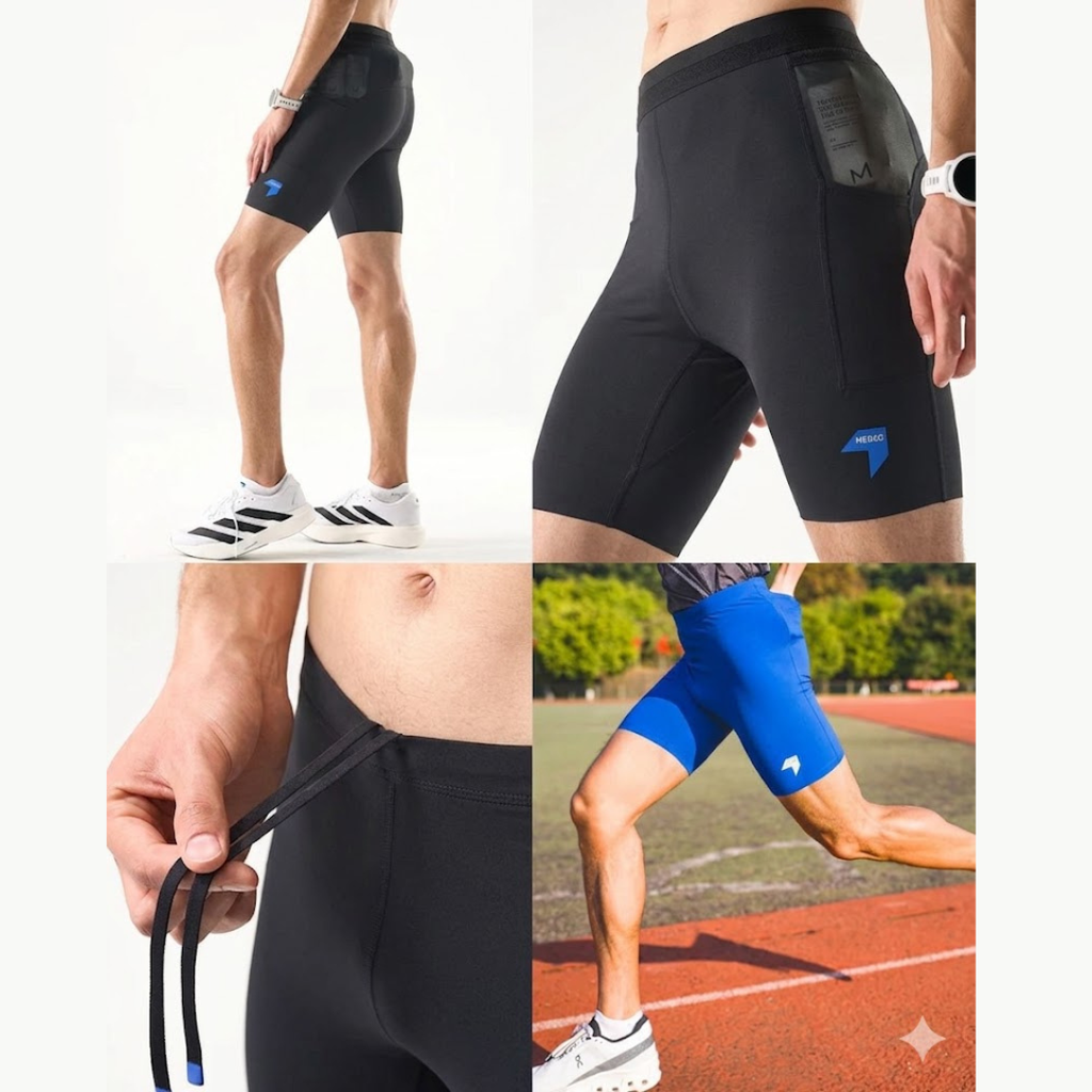 Nedao VelocityX Pro Plain GhostDry 7-inch Men's Running Tights