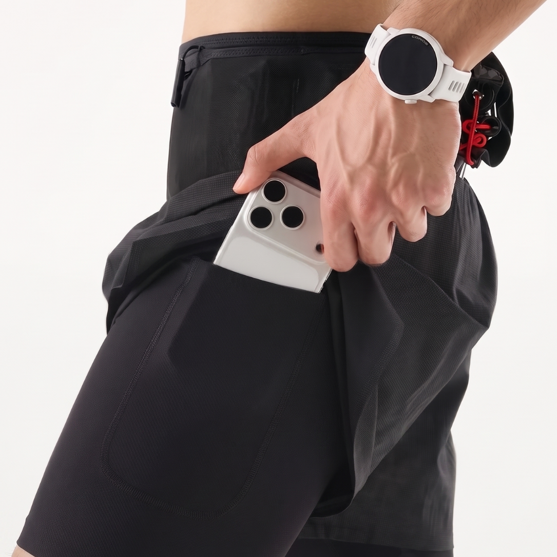 Nedao Reflective PowerPouch Lite 2-in-1 Men's Running Shorts