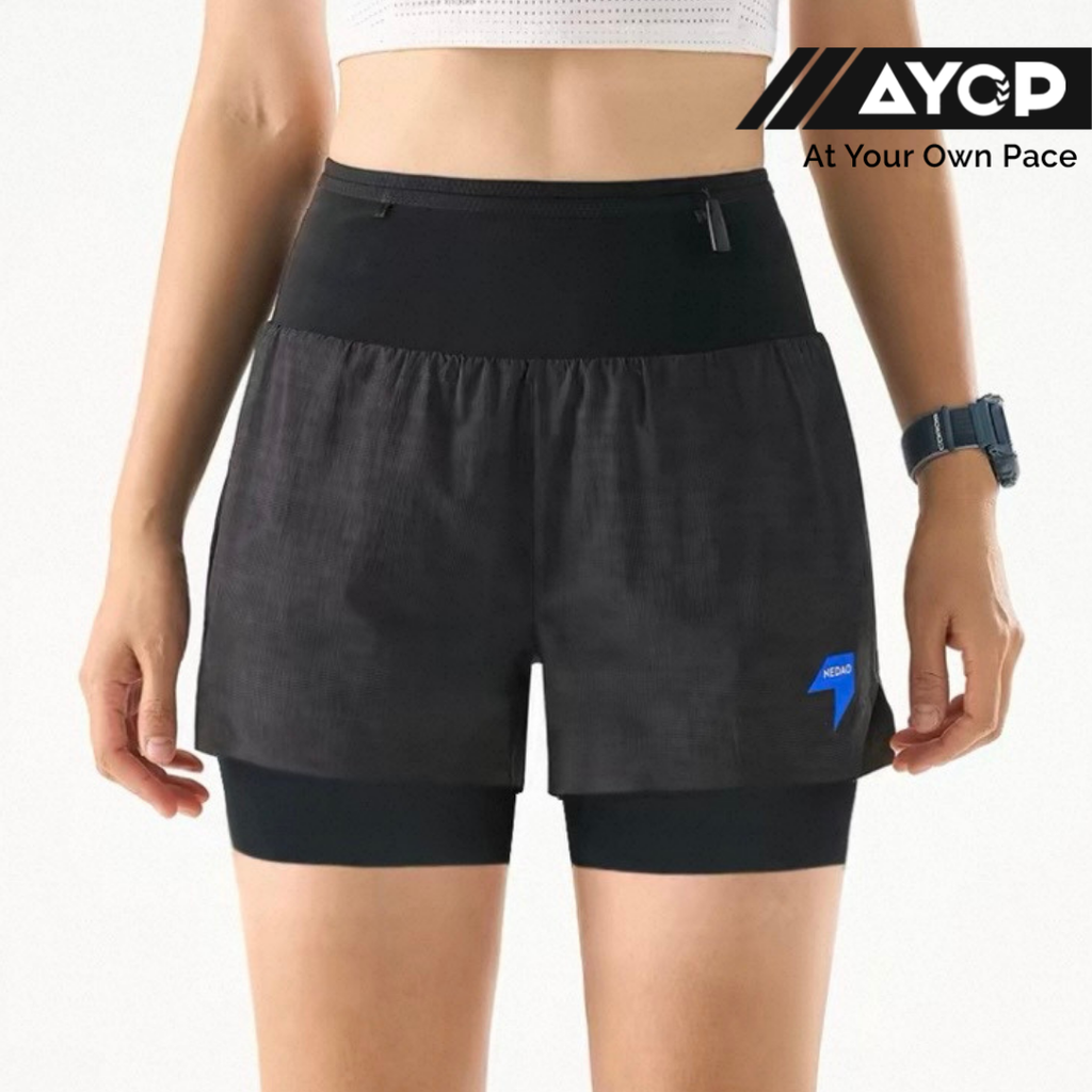 Nedao Reflective PowerPouch Lite 2-in-1 Women's Running Shorts
