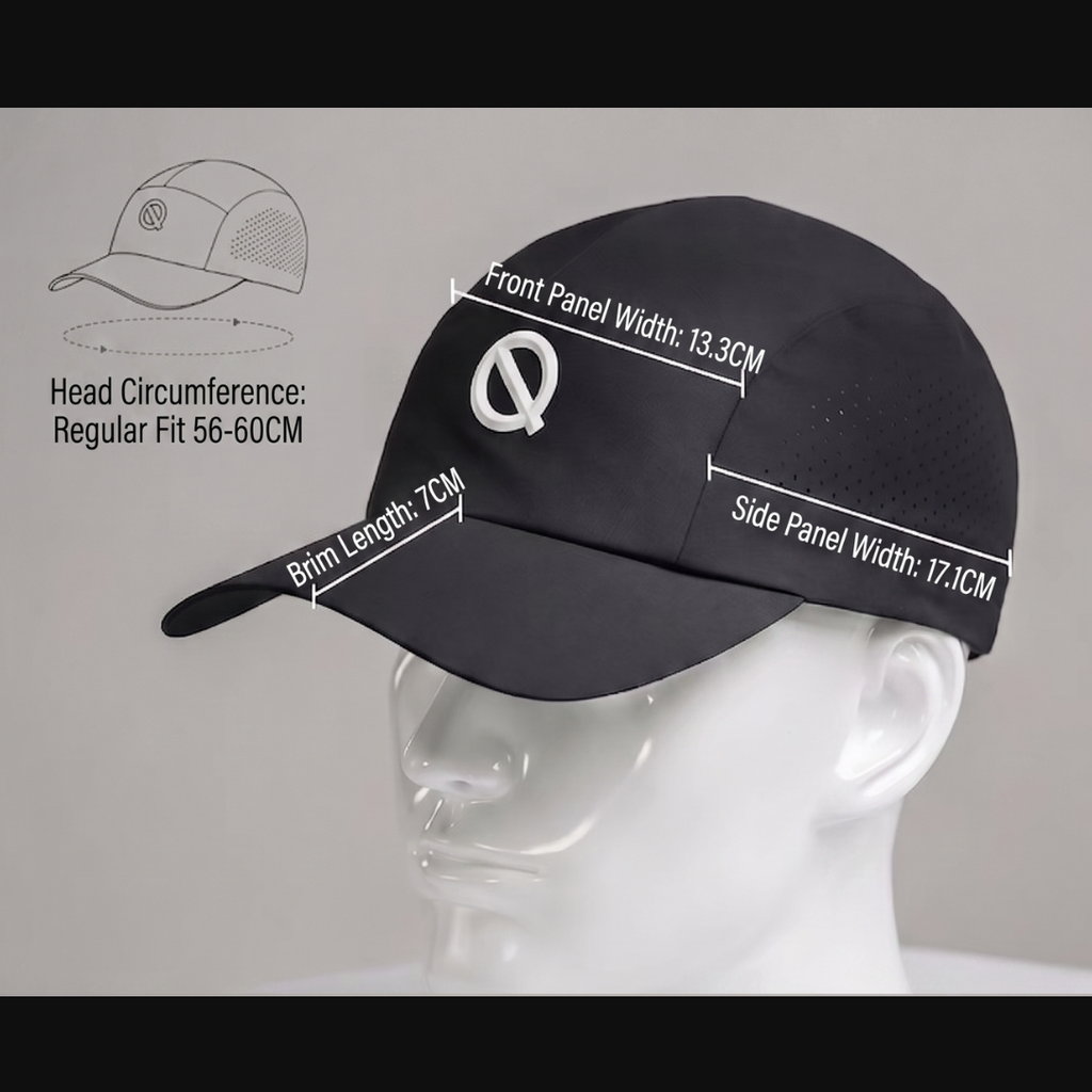 Qinkung Lightweight Marathon Unisex Cap 2.0 - White Blue Grey