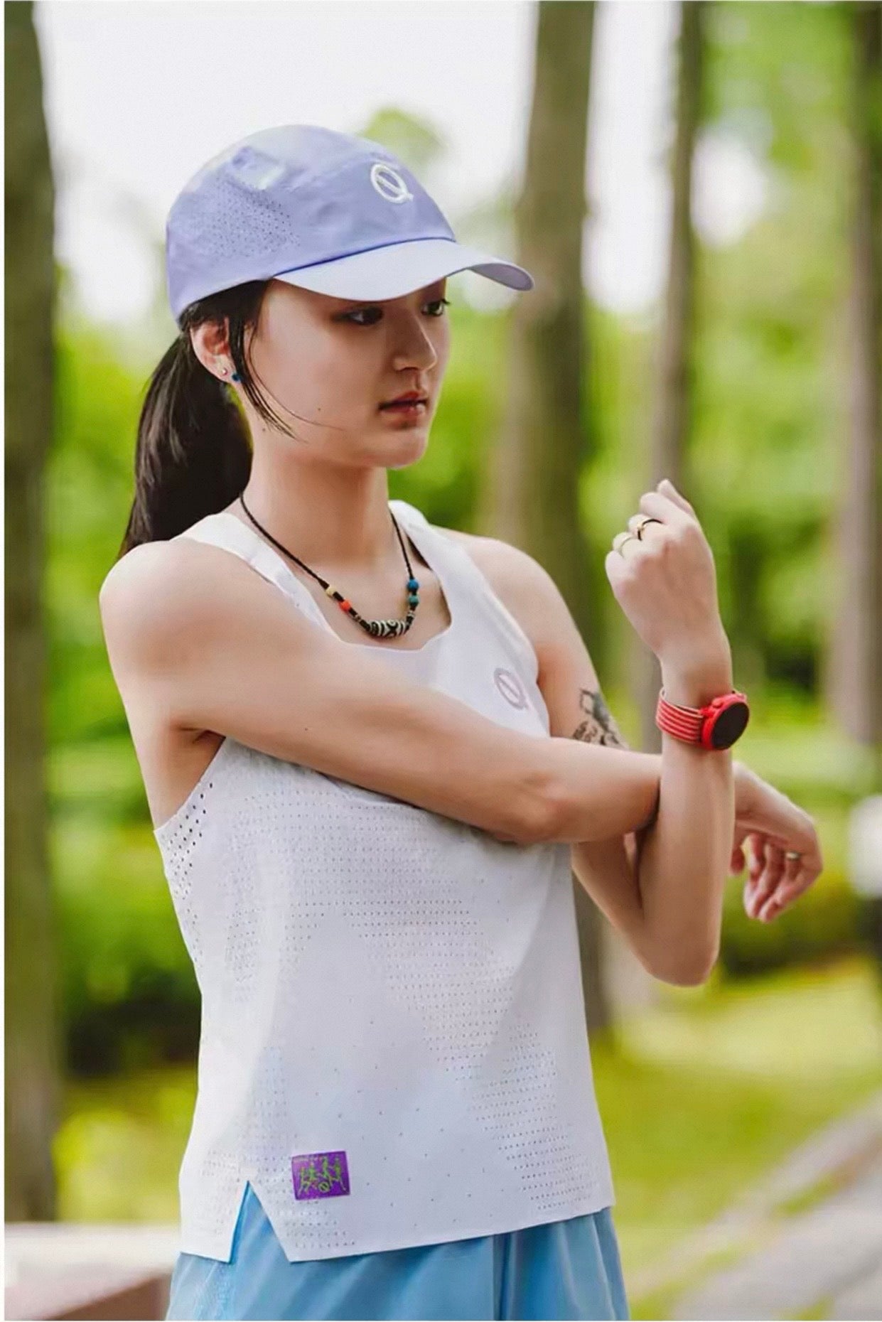 Qinkung Lightweight Marathon Unisex Cap 2.0 - Double Purple