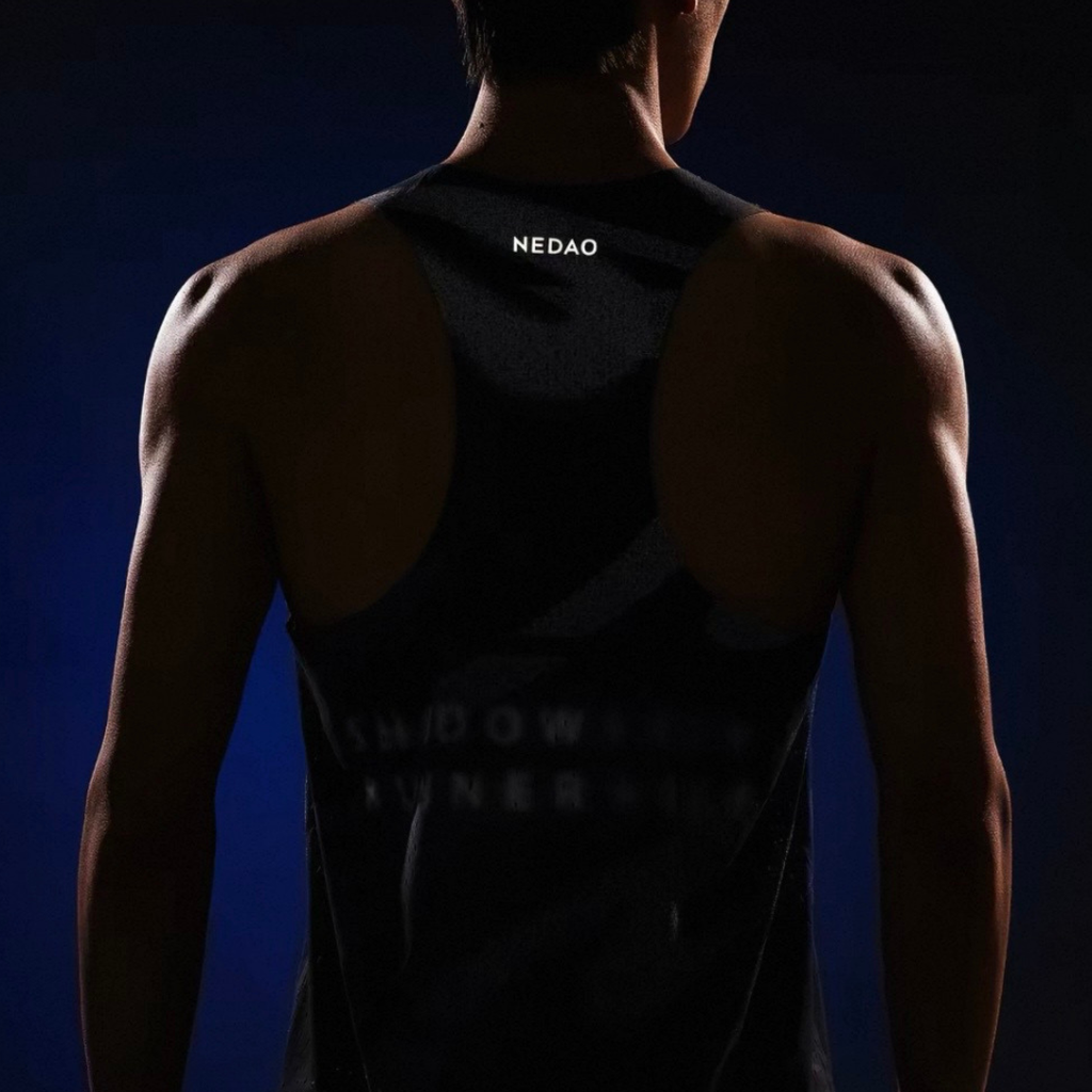 Nedao QiFlow Vortex Aurora Men's Running Singlet - Black