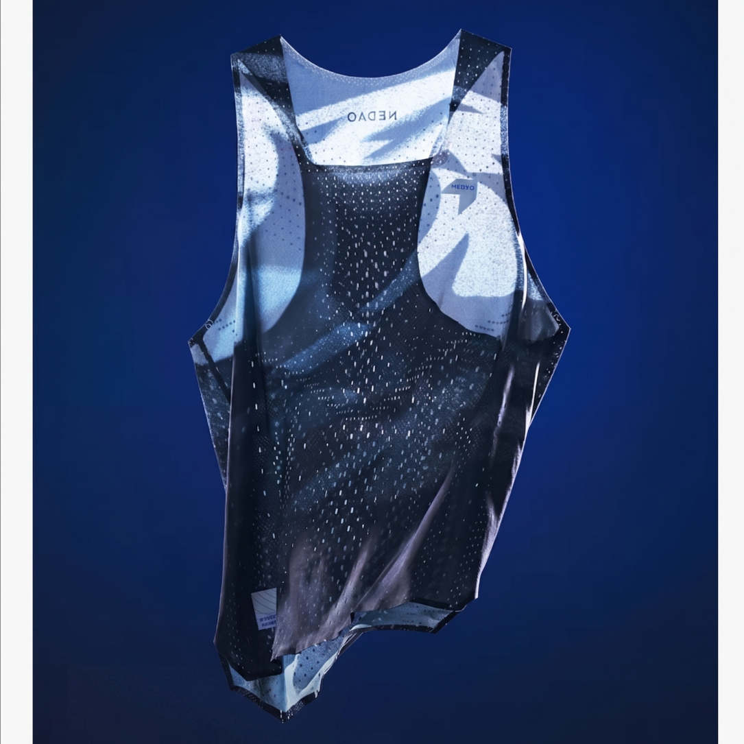 Nedao QiFlow Vortex Aurora Men's Running Singlet - Black