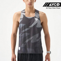 Nedao QiFlow Vortex Aurora Men's Running Singlet - Black
