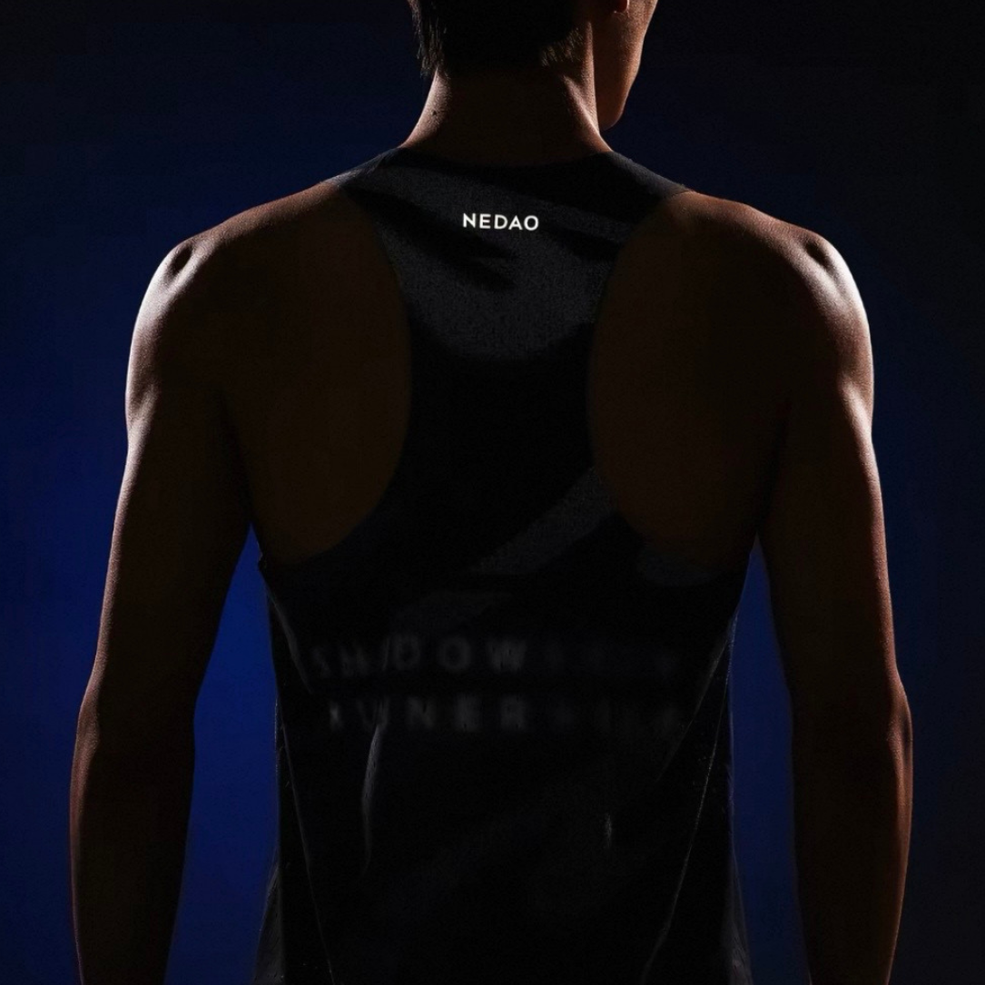 Nedao QiFlow Vortex Aurora Running Singlet - Nedao Blue