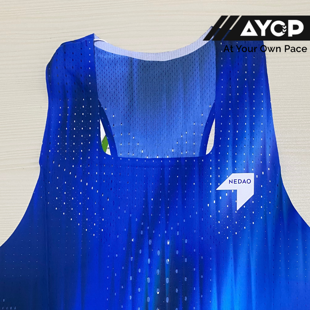 Nedao QiFlow Vortex Aurora Running Singlet - Nedao Blue