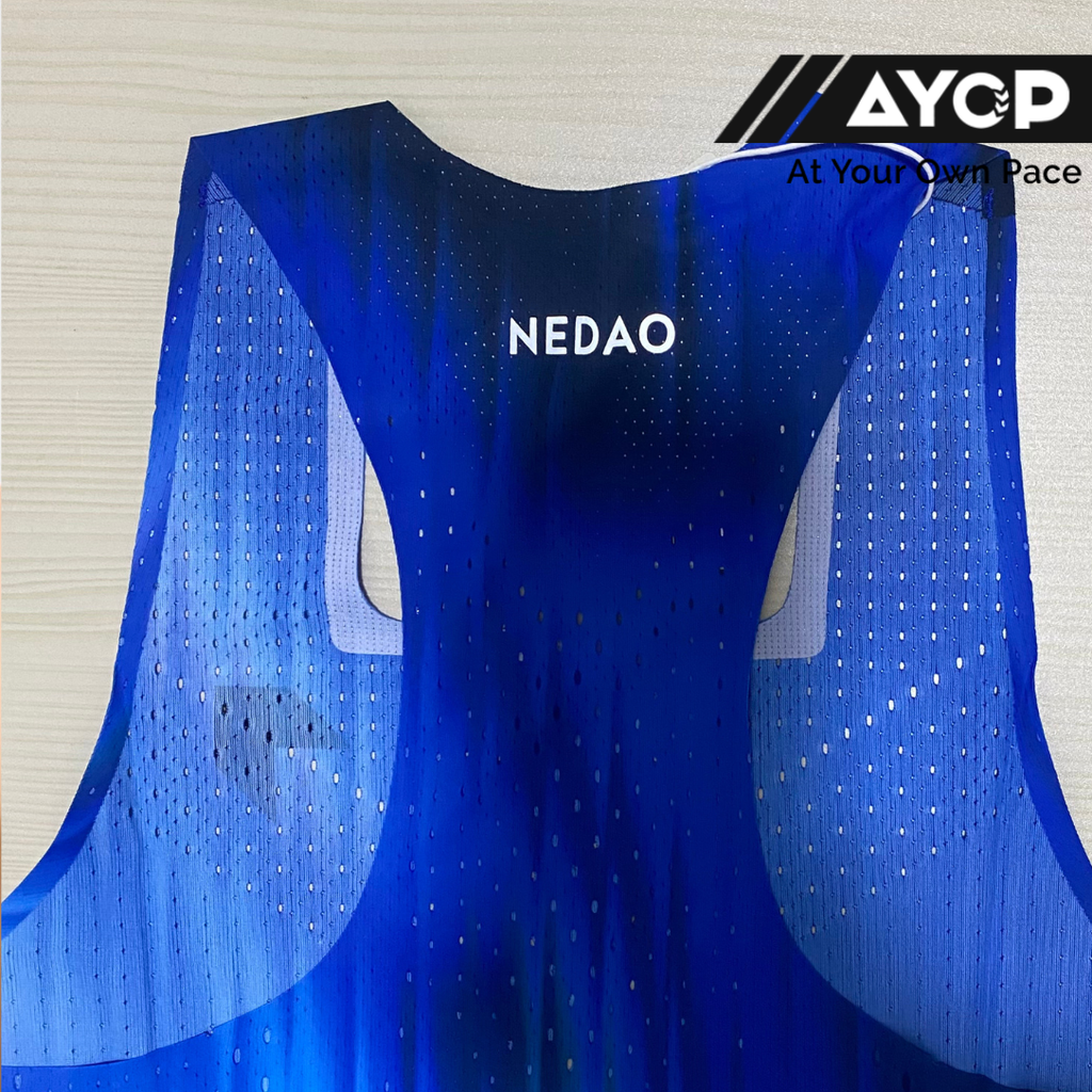 Nedao QiFlow Vortex Aurora Running Singlet - Nedao Blue